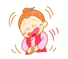 Pretty daily life of grandmother sticker #7493290