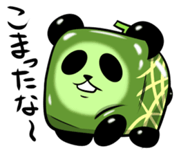 Square melon Panda sticker #7493757