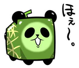 Square melon Panda sticker #7493758
