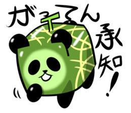 Square melon Panda sticker #7493759