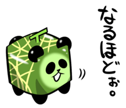 Square melon Panda sticker #7493760