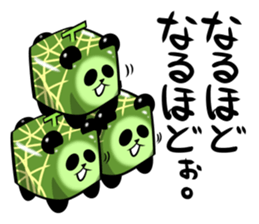 Square melon Panda sticker #7493761
