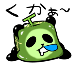 Square melon Panda sticker #7493762