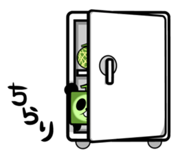 Square melon Panda sticker #7493764