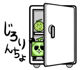 Square melon Panda sticker #7493765