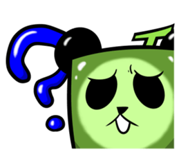 Square melon Panda sticker #7493766