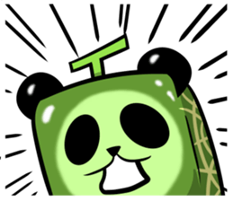 Square melon Panda sticker #7493767