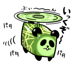 Square melon Panda sticker #7493768