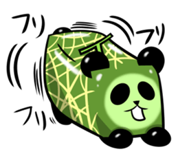 Square melon Panda sticker #7493776