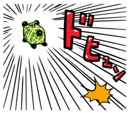 Square melon Panda sticker #7493777