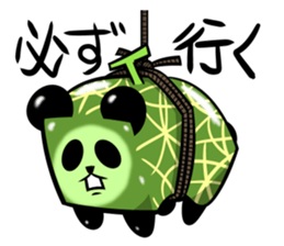 Square melon Panda sticker #7493779