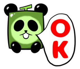 Square melon Panda sticker #7493780