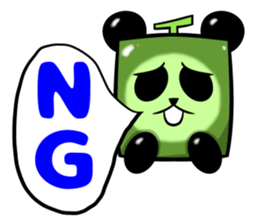 Square melon Panda sticker #7493781