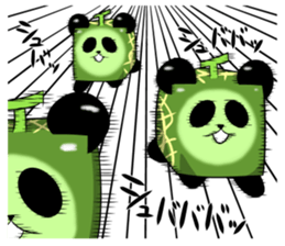 Square melon Panda sticker #7493782