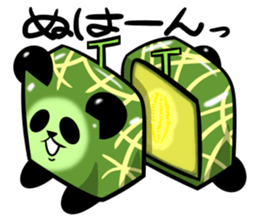 Square melon Panda sticker #7493784