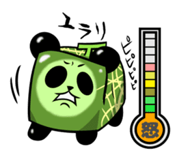 Square melon Panda sticker #7493786