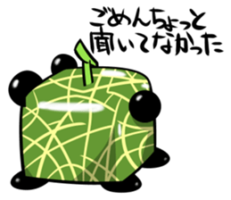 Square melon Panda sticker #7493790