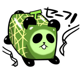 Square melon Panda sticker #7493792