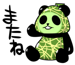 Square melon Panda sticker #7493795