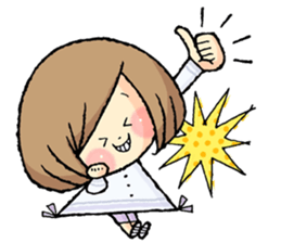 Stylish girl's stickers sticker #7493797