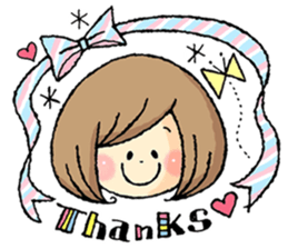 Stylish girl's stickers sticker #7493798