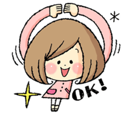 Stylish girl's stickers sticker #7493799