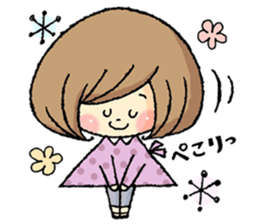 Stylish girl's stickers sticker #7493800