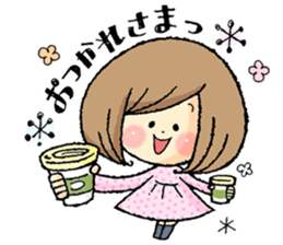 Stylish girl's stickers sticker #7493803