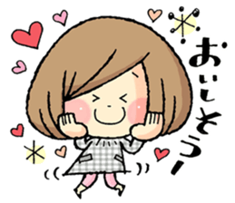 Stylish girl's stickers sticker #7493806