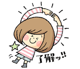 Stylish girl's stickers sticker #7493808