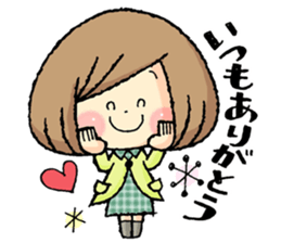 Stylish girl's stickers sticker #7493809