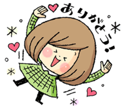 Stylish girl's stickers sticker #7493810