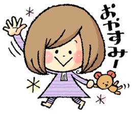 Stylish girl's stickers sticker #7493814