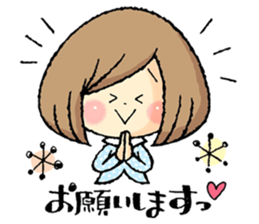 Stylish girl's stickers sticker #7493819