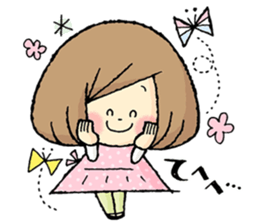 Stylish girl's stickers sticker #7493822