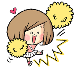 Stylish girl's stickers sticker #7493824