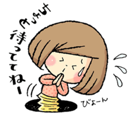 Stylish girl's stickers sticker #7493828