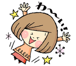 Stylish girl's stickers sticker #7493829