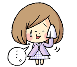 Stylish girl's stickers sticker #7493830