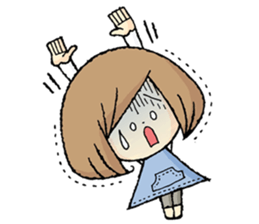 Stylish girl's stickers sticker #7493831