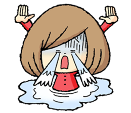 Stylish girl's stickers sticker #7493834