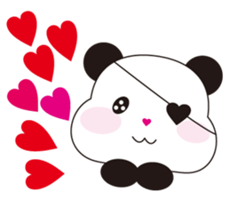 a one-eyed panda masao. sticker #7494717