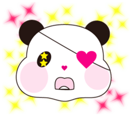 a one-eyed panda masao. sticker #7494721