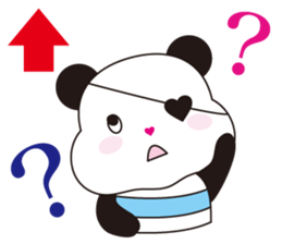 a one-eyed panda masao. sticker #7494724