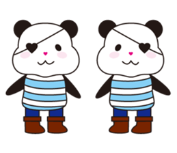 a one-eyed panda masao. sticker #7494732