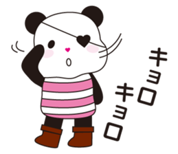 a one-eyed panda masao. sticker #7494740