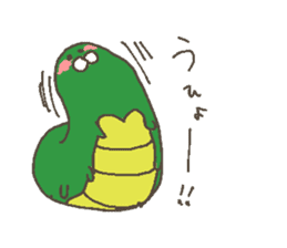Growth of the green caterpillar sticker #7495358