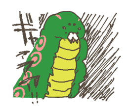 Growth of the green caterpillar sticker #7495381