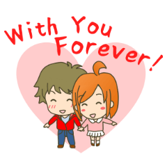 lovey-dovey couple sticker(girl version)