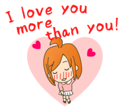 lovey-dovey couple sticker(girl version) sticker #7495640